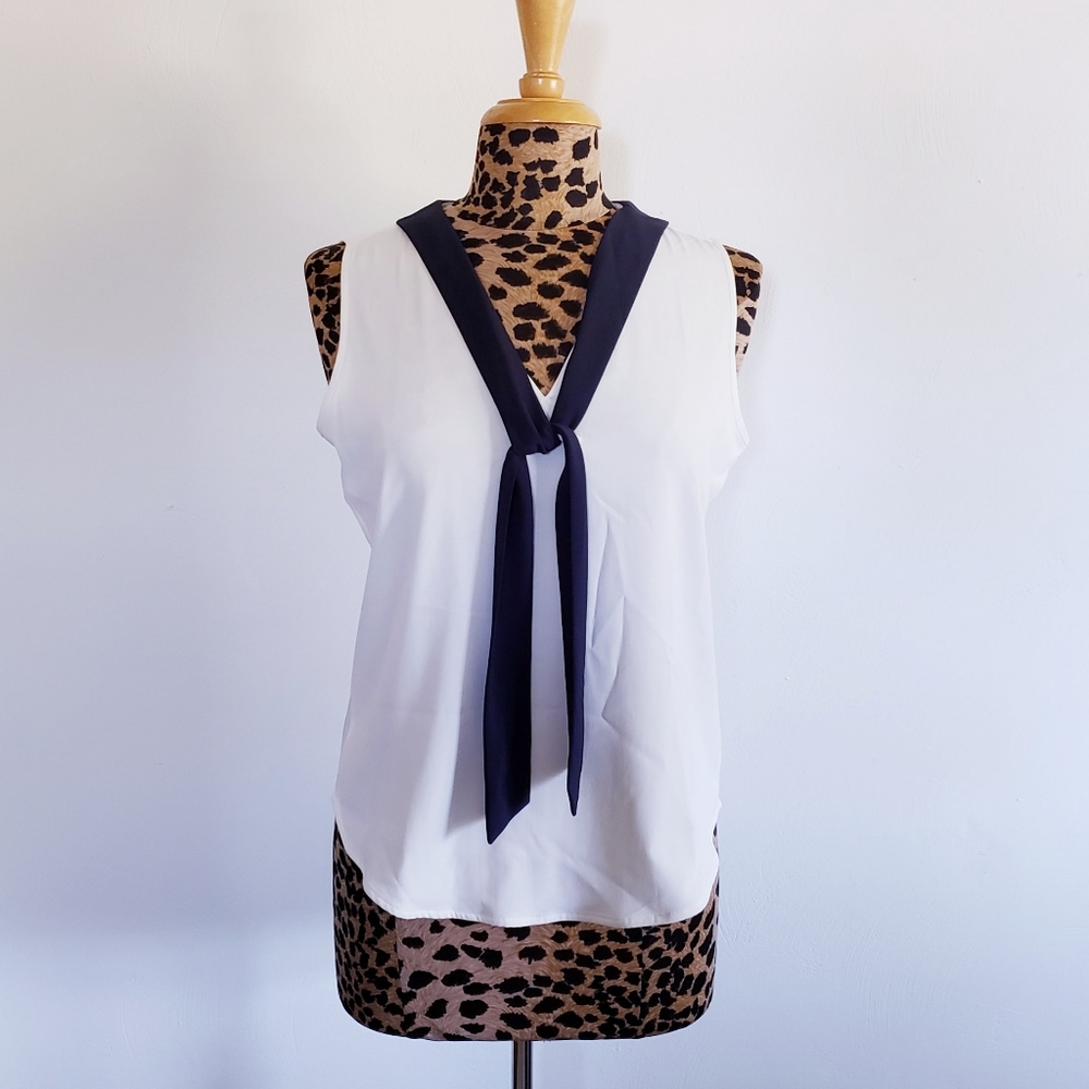 TOMMY HILFIGER Sailor-Style Front Tie Blouse